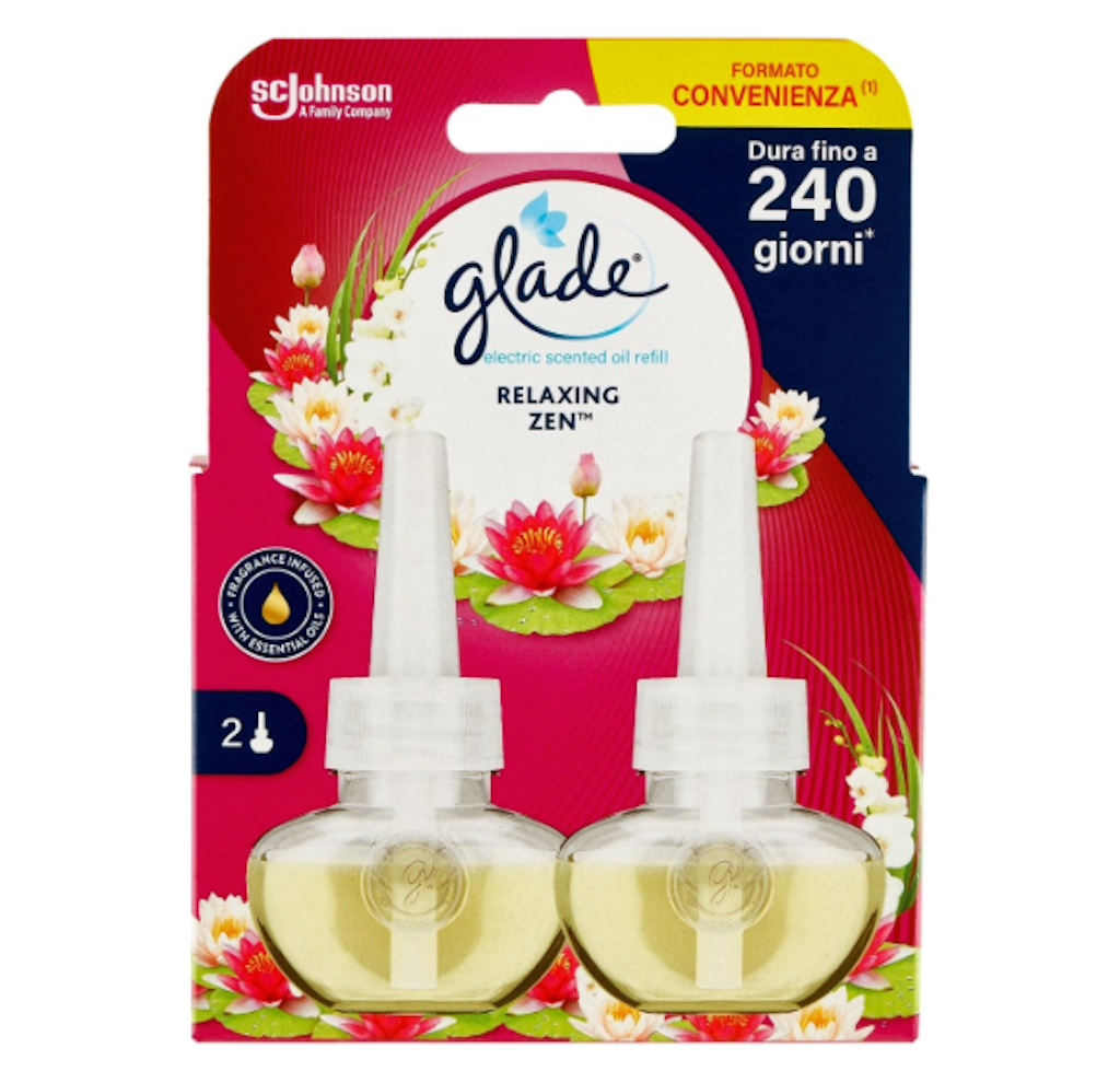 Glade, 2x Nachfüllpackung für Elektrischer Raumduftspender, Relaxing Zen