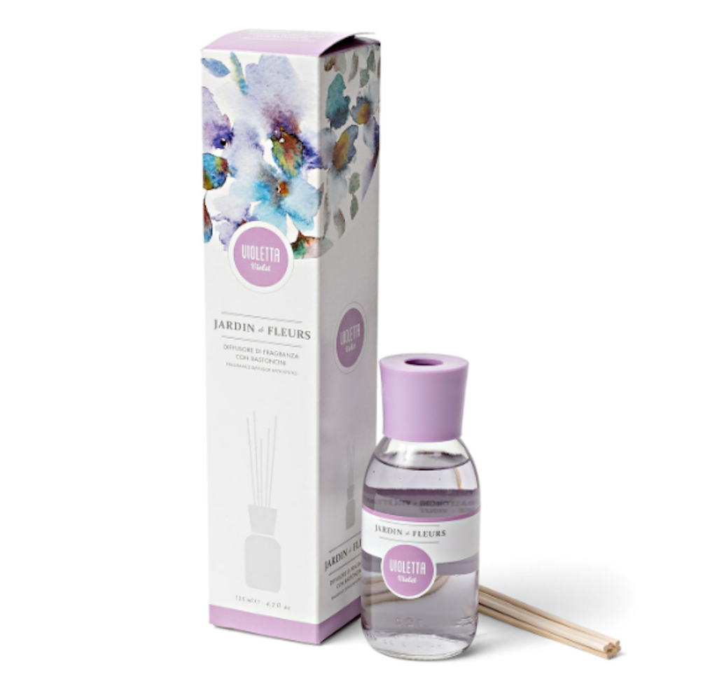 Jardin de Fleurs, Raumduft mit Stäbchen Veilchen, 125 ml