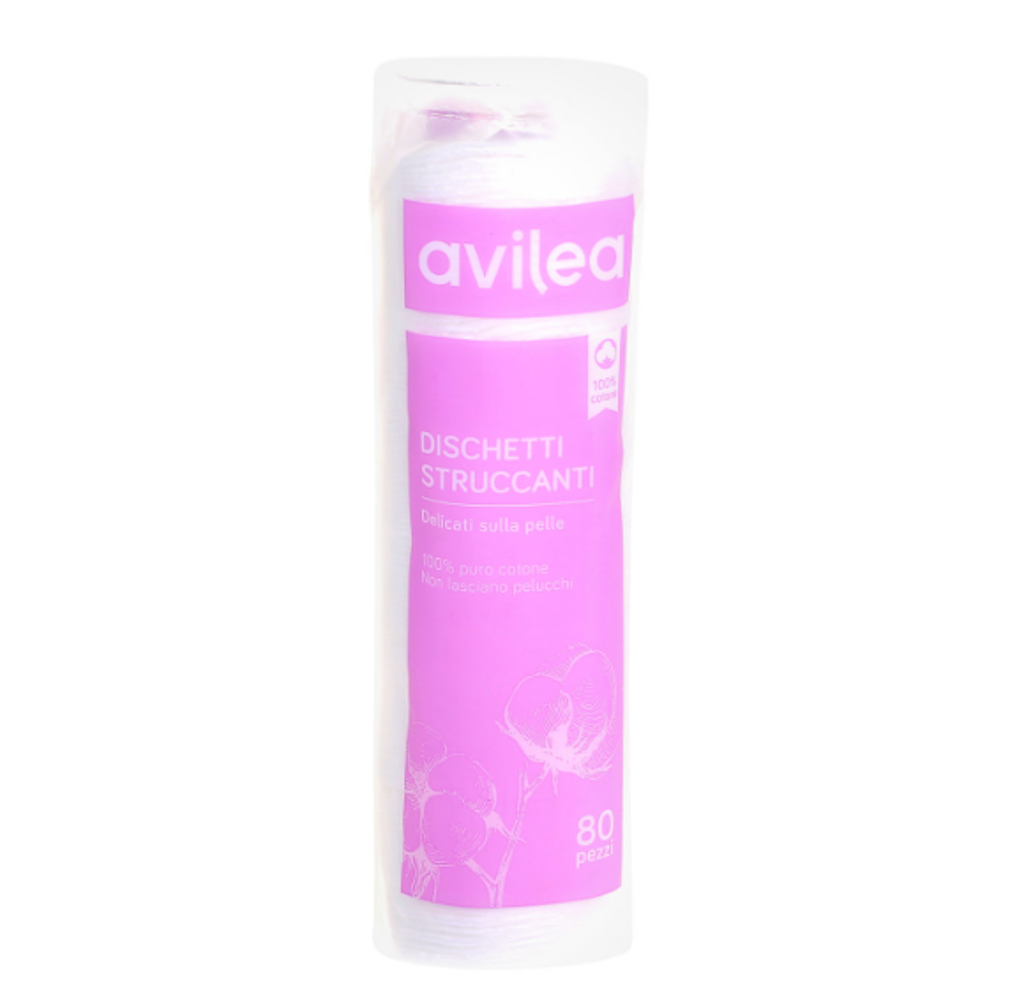 Avilea, sanfte Make-up-Entferner-Pads, 80 Stk.