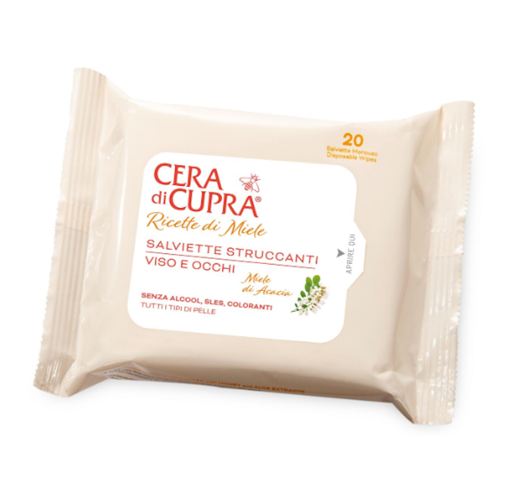 Cera di Cupra, Feuchttücher zum Abschminken, Akazienhonig, 20 Stk.