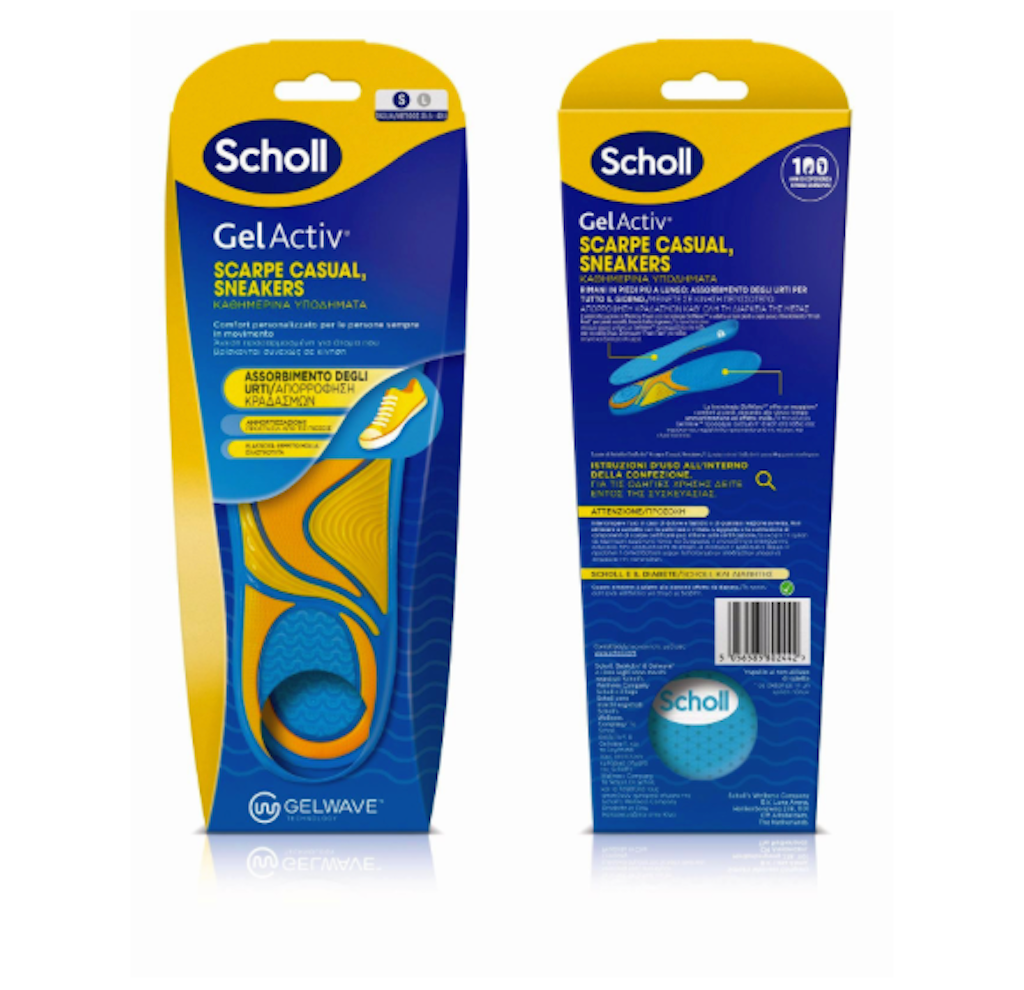 Dr. Scholl's, Gel Activ, Einlegesohlen für Freizeitschuhe und Sneakers, Grösse S, 1 Paar
