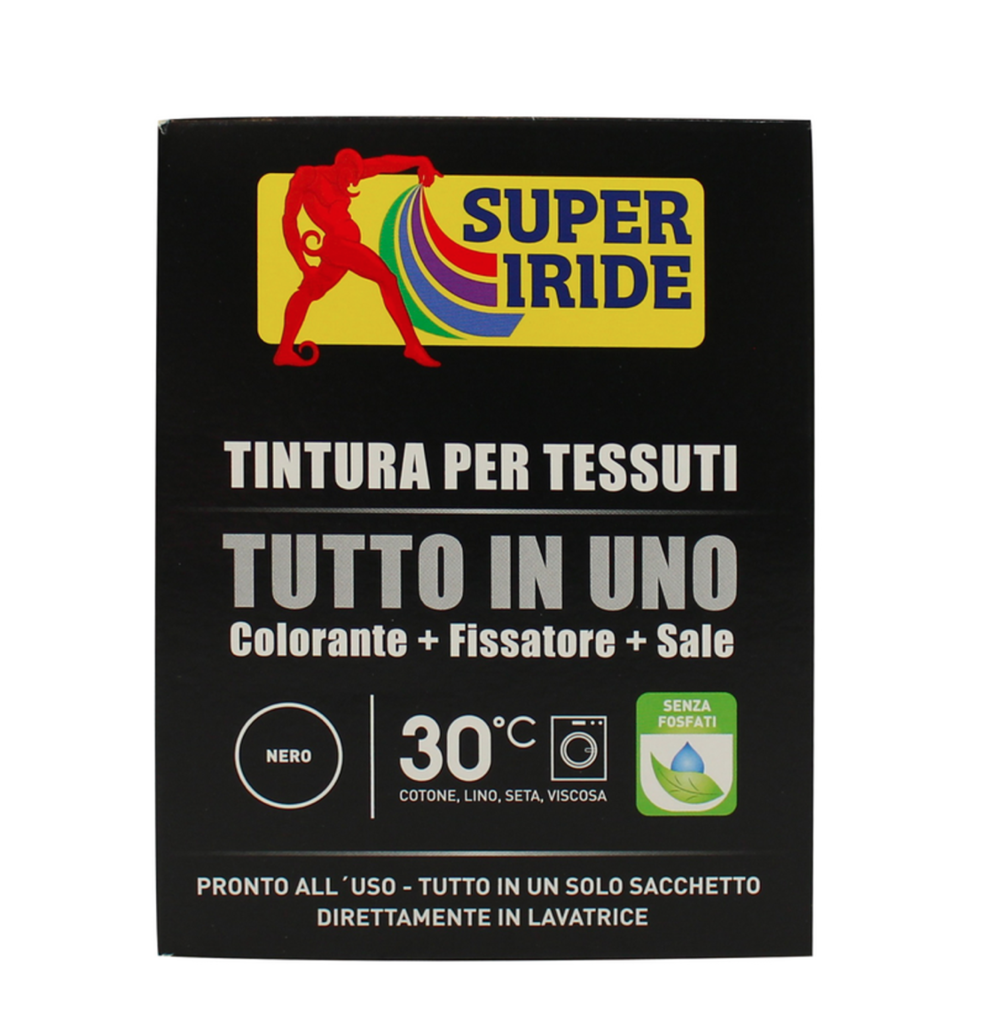 SUPER IRIDE, Textilfarbe, Alles in Einem, Schwarz, 350gr