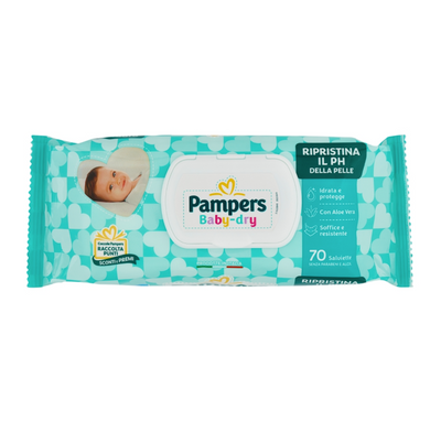Pampers Baby-Dry, Baby-Feuchttücher,  70 Stk.