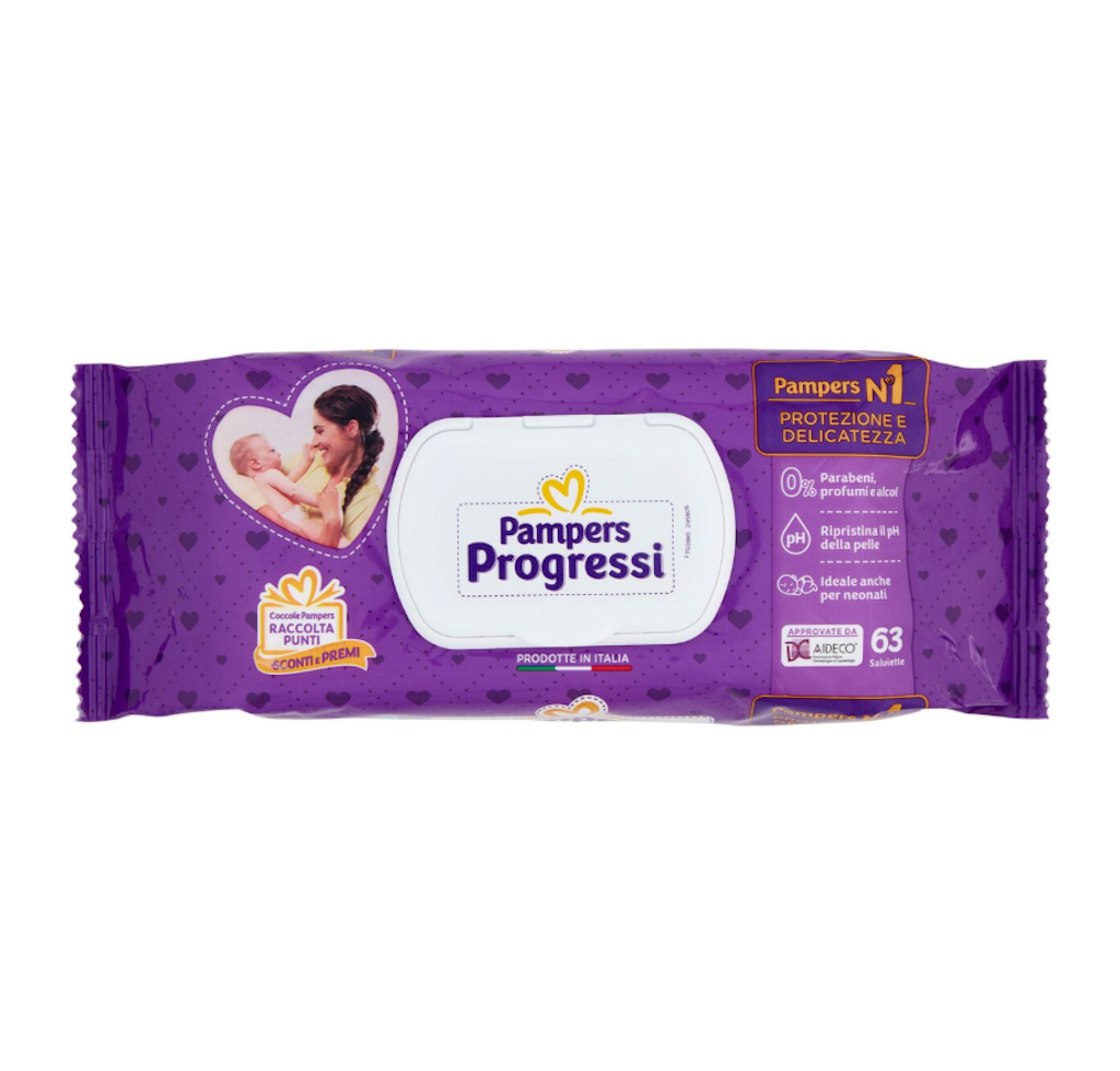 Pampers Progressi, Baby-Feuchttücher,  63 Stk.