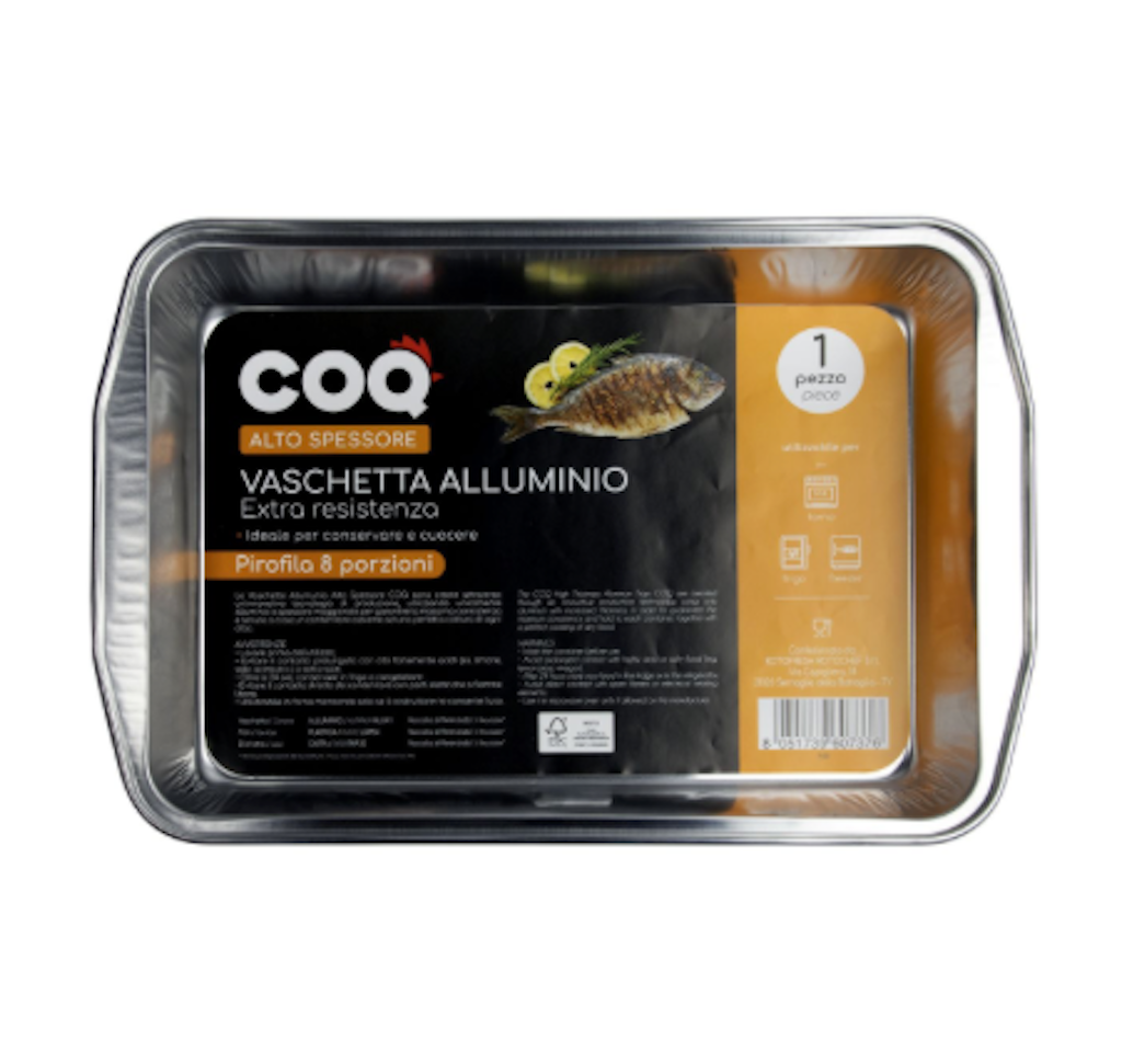 Coq, Aluminiumschale ohne Deckel, 8 Portionen, 1 Stück