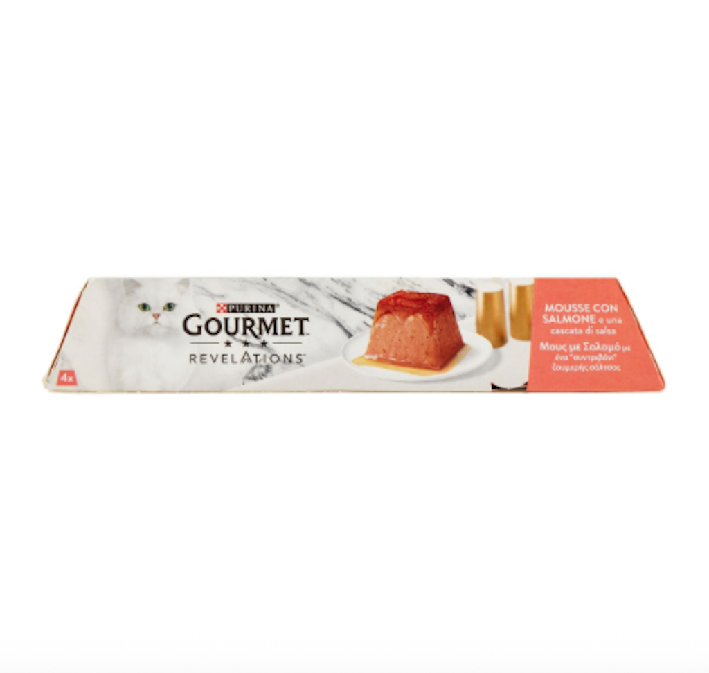 Purina, Gourmet Gold, Mousse mit Lachs, 4x57 gr