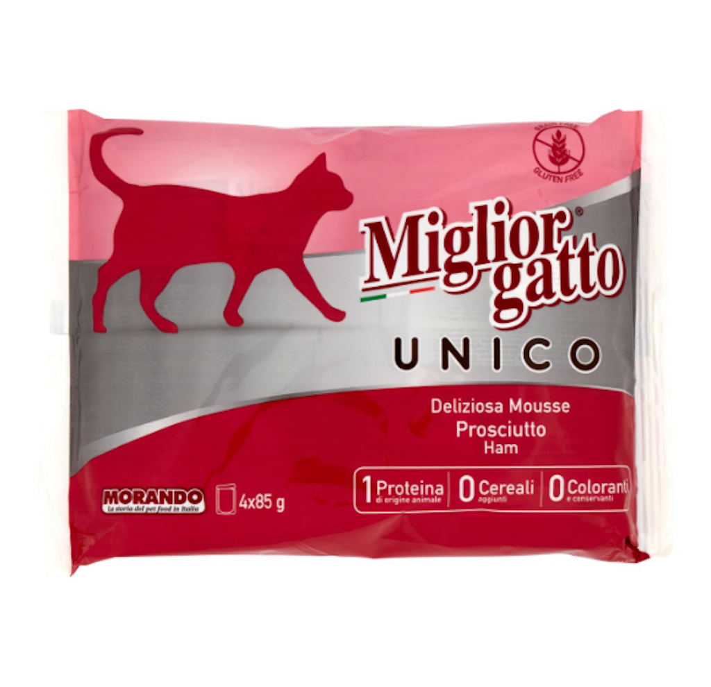 Miglior Gatto, Unico, Köstliche Schinkenmousse, 4x85gr