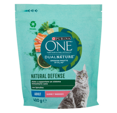 Purina One, Dual Nature, Erwachsene, Lachs, 400g