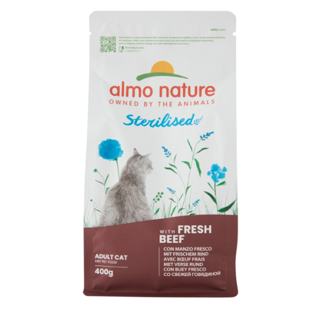 Almo Nature, Sterilised, mit Frischem Rind, 400gr.