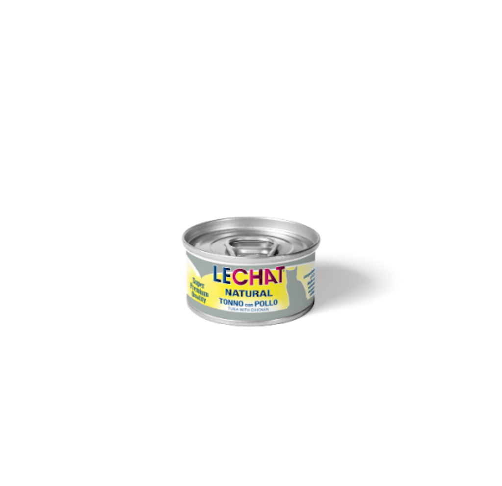 Monge, Lechat, Natural, Nassfutter mit Thunfisch und Huhn, 80gr.