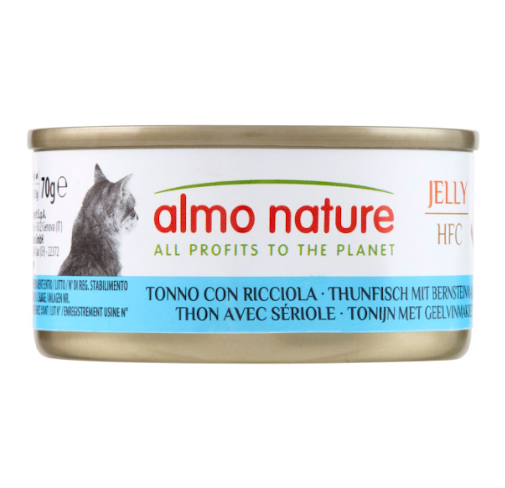 Almo Nature, Nassfutter mit Thunfisch und Bernsteinmakrele, 70gr.