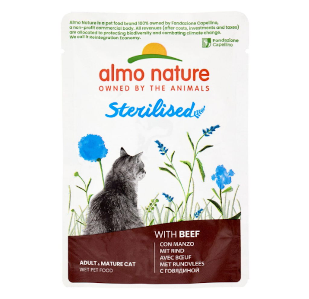 Almo Nature, Sterilised, Nassfutter mit Rind, 70gr.