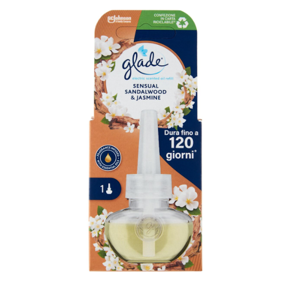 Glade, Nachfüllpackung für Elektrischer Raumduftspender, Sandalholz und Jasmin