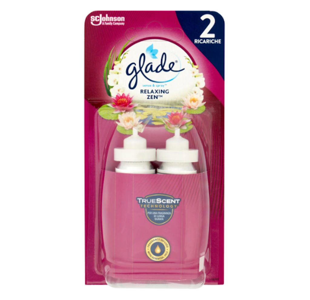 Glade, Sense and Spray, 2x Nachfüllpackung für Raumduftspender, Relaxing Zen