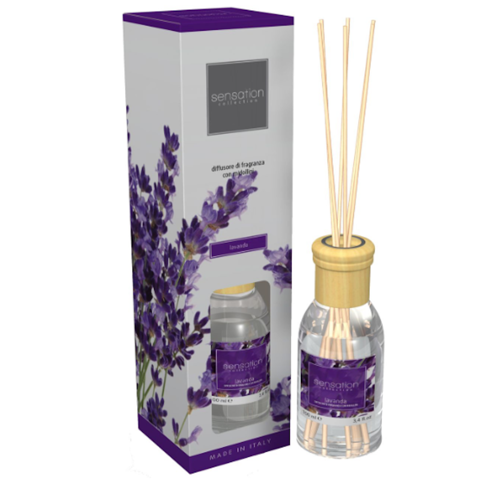 Sensation, Raumduft mit Stäbchen Lavendel, 100 ml
