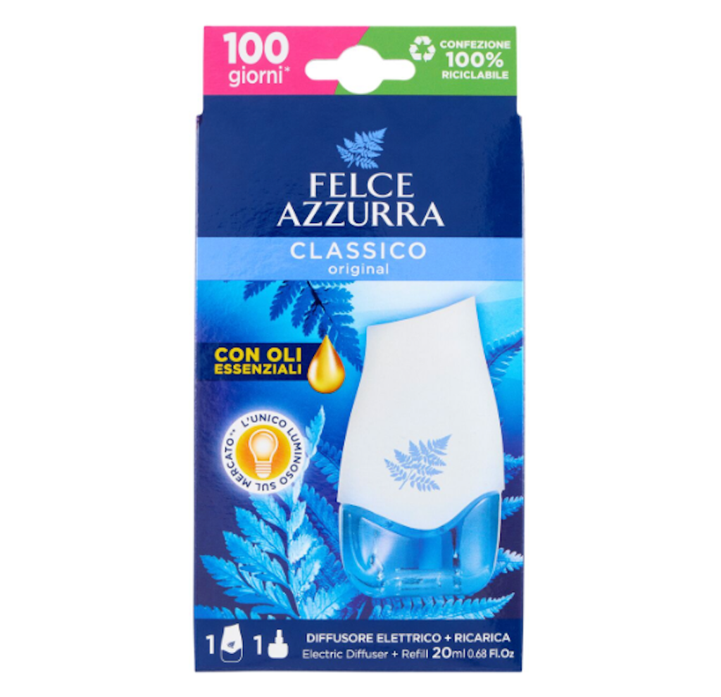 Felce Azzurra, Elektrischer Diffusor + Nachfüllpackung, klassische Duft
