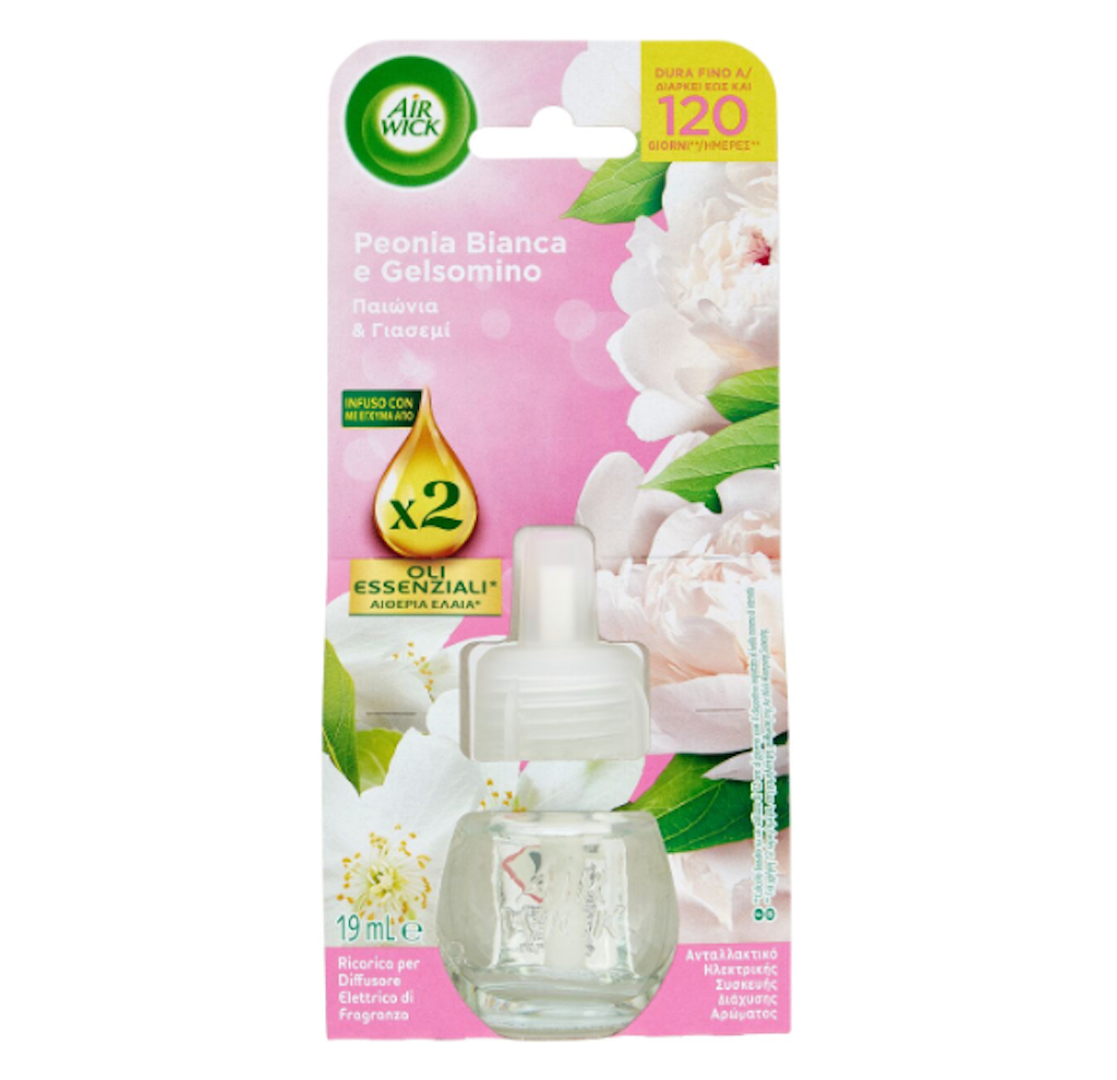 Air Wick, Nachfüllpackung für elektrischen Duftdiffusor, weisse Pfingstrose und Jasmin