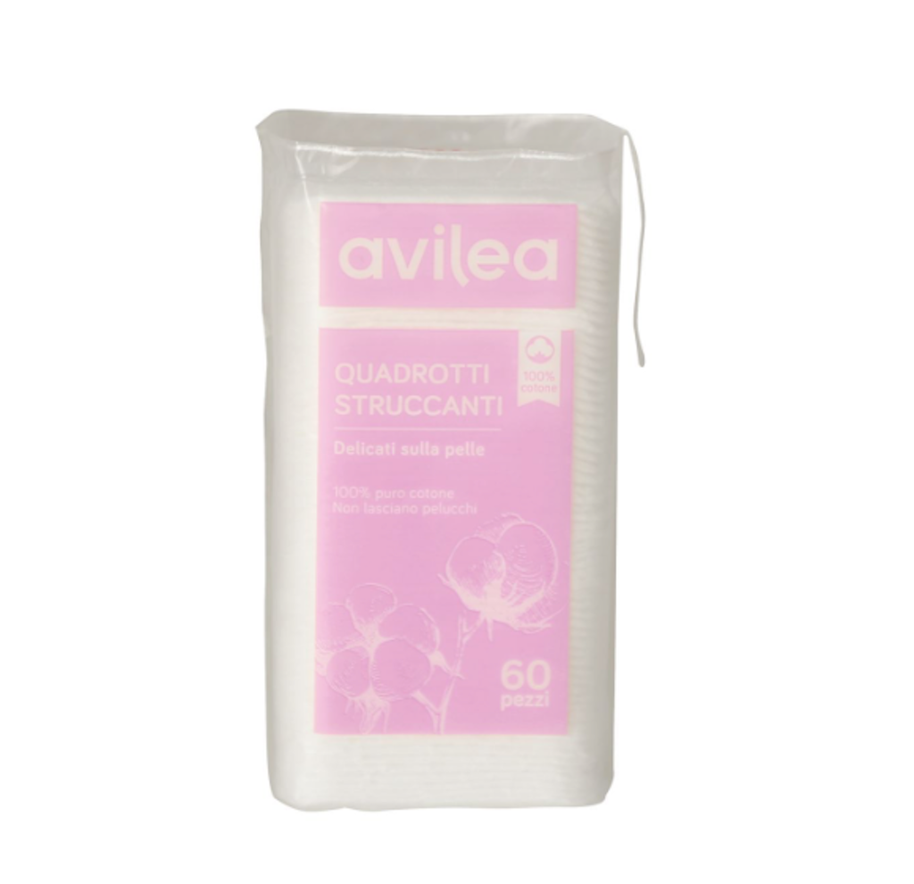 Avilea, quadratische Make-up-Entferner-Pads, 60 Stk.