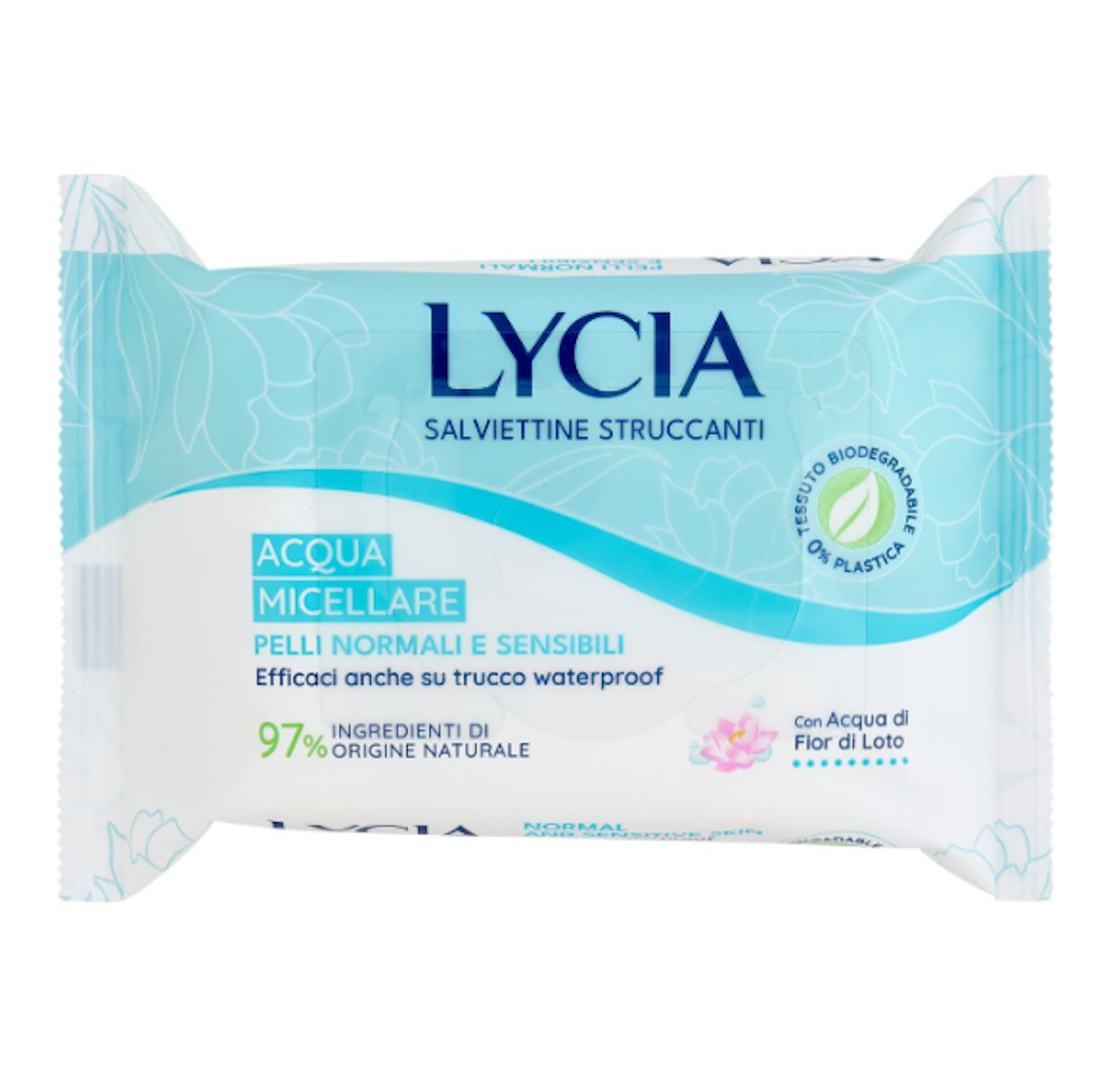 Lycia, Feuchttücher zum Abschminken, Lotusblütenwasser, 20 Stk.