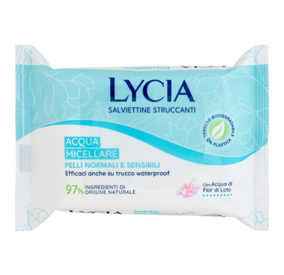 Lycia, Feuchttücher zum Abschminken, Lotusblütenwasser, 20 Stk.