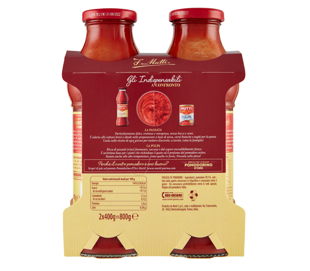 Mutti, Passata, Tomaten-Sauce, 2x400 gr