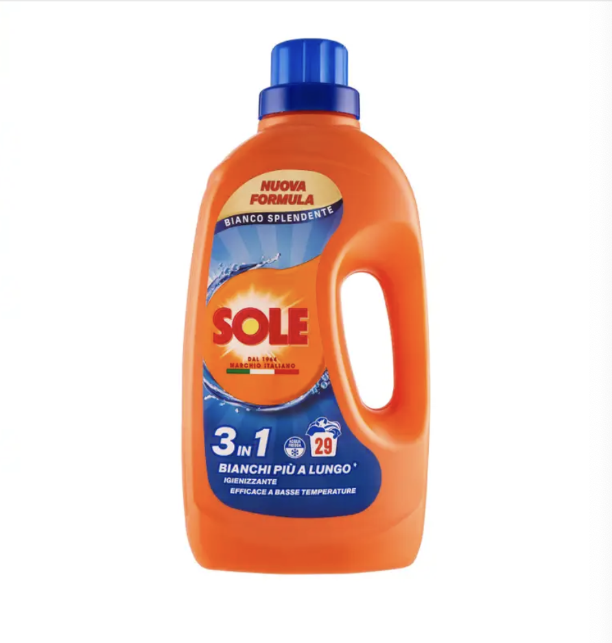 SOLE, Waschmittel Bianco Splendente 1,305 L, 29 Wäschen