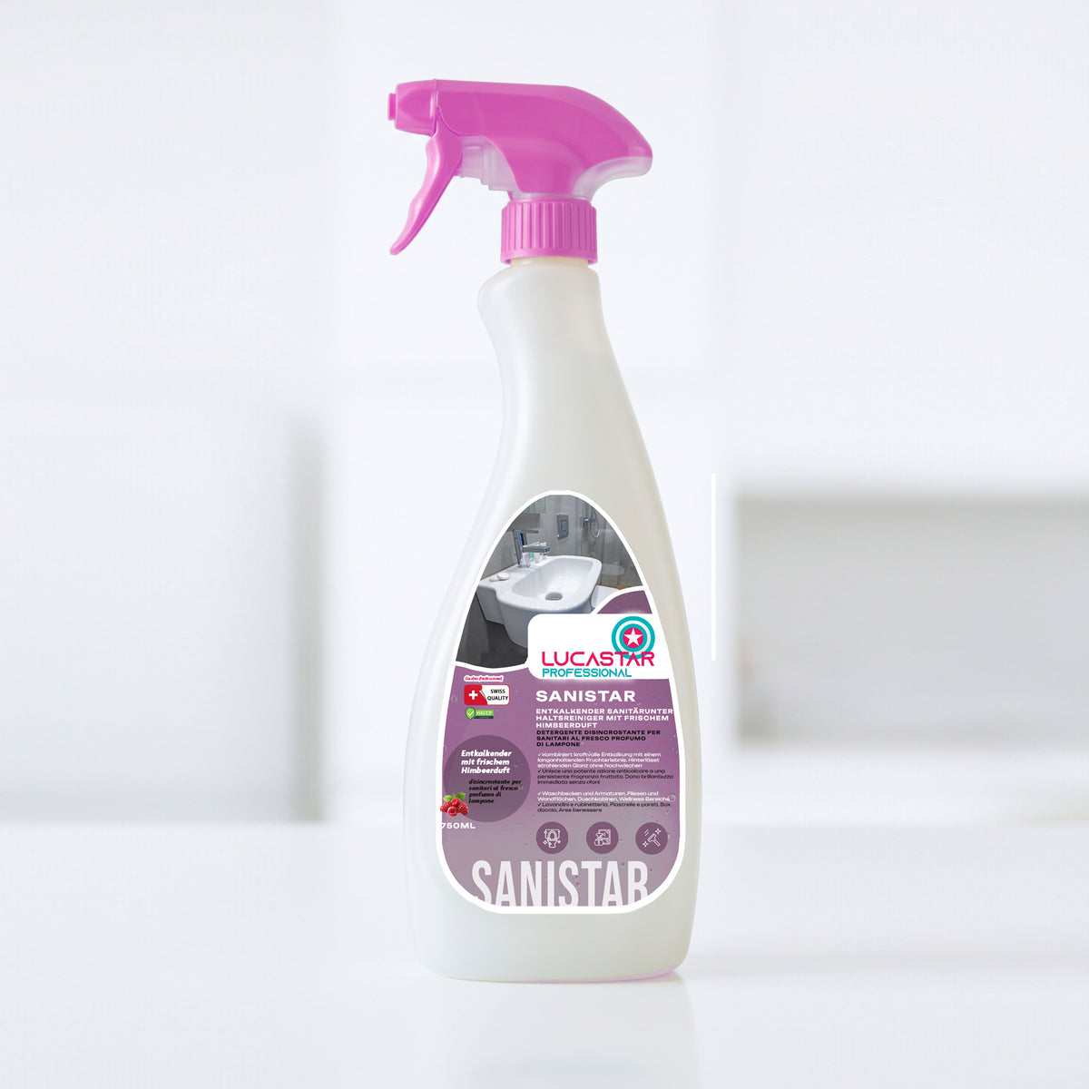 Lucastar Professional, SANISTAR, Anti-Kalk-Reinigungsmittel, 750 ml/10 kg